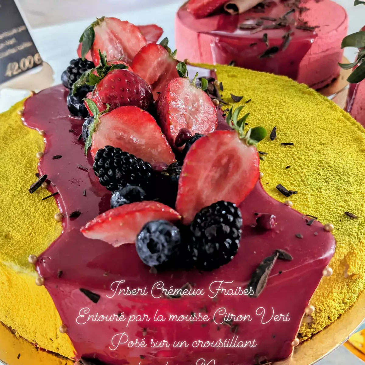 Entremet Citron Vert-Fraise